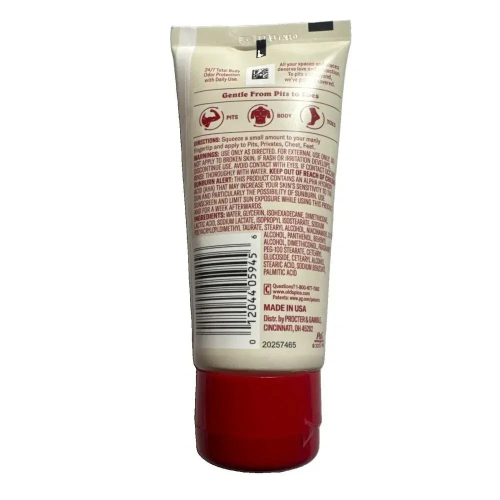 4 Pack Old Spice Total Body Cream Cucumber Avocado 3 oz